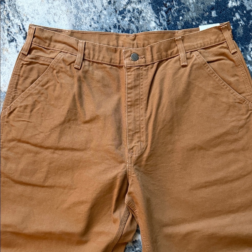 Carhartt Men’s Tan Washed Duck Work Pants 36x34 - Picture 4 of 9